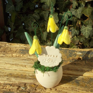 Tavaszi virágok, asztaldísz  - otthon & életmód - dekoráció - asztal és polc dekoráció - asztaldísz - Meska.hu