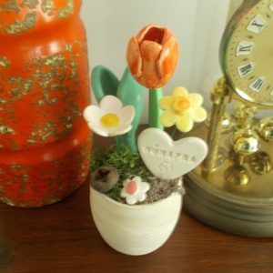 Asztaldísz nőnapra. - Meska.hu