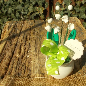 Gyöngyvirágos asztaldísz , Otthon & Életmód, Virágdekoráció, Virágdíszek, Virágdísz kaspóban, Kerámia, MESKA