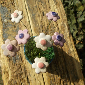 7 szál apró virág, Otthon & Életmód, Ház & Kert, Kerti dísz, Kerámia, MESKA