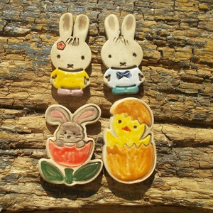 Húsvéti nyuszik és egy kacsa :) - otthon & életmód - dekoráció - dekoratív figurák és szobrok - Meska.hu