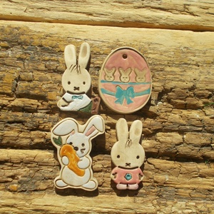 Húsvéti nyuszik és egy tojás :) - otthon & életmód - dekoráció - dekoratív figurák és szobrok - Meska.hu