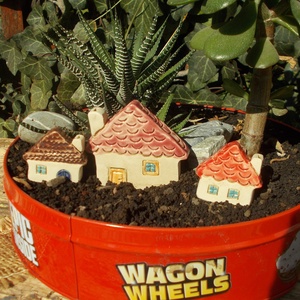 Apró házak, Otthon & Életmód, Ház & Kert, Kerti dísz, Kerámia, Szobrászat, MESKA