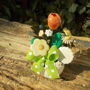 Asztaldísz anyák napjára. - otthon & életmód - virágdekoráció - virágdíszek - virágdísz kaspóban - Meska.hu