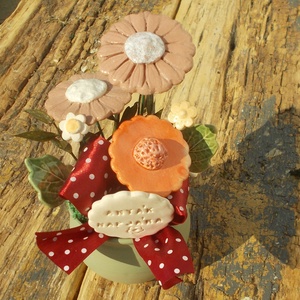 Asztaldísz anyák napjára. - otthon & életmód - virágdekoráció - virágdíszek - virágdísz kaspóban - Meska.hu