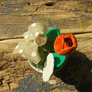 Asztaldísz óvónőknek. - otthon & életmód - virágdekoráció - virágdíszek - virágdísz kaspóban - Meska.hu