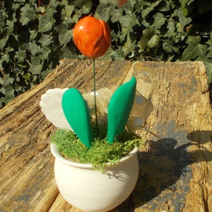 Asztaldísz óvónőknek. - otthon & életmód - virágdekoráció - virágdíszek - virágdísz kaspóban - Meska.hu