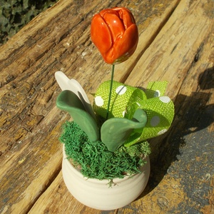 Legjobb tanárnő. - otthon & életmód - virágdekoráció - virágdíszek - virágdísz kaspóban - Meska.hu