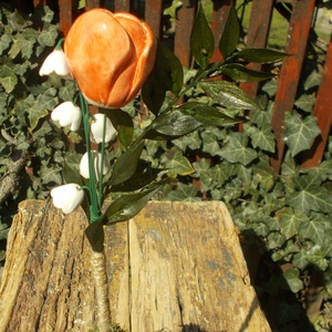 Tulipán gyöngyvirággal - otthon & életmód - virágdekoráció - virágok - szálas virág - Meska.hu