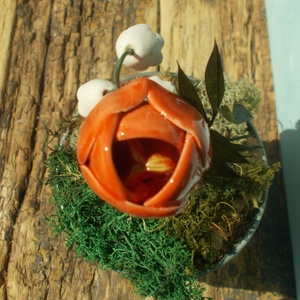 Tulipán gyöngyvirággal - otthon & életmód - virágdekoráció - virágok - szálas virág - Meska.hu