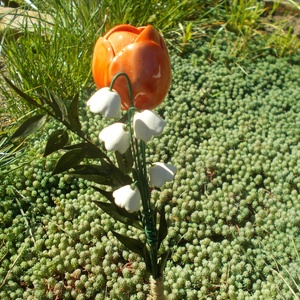 Tulipán gyöngyvirággal - otthon & életmód - virágdekoráció - virágok - szálas virág - Meska.hu