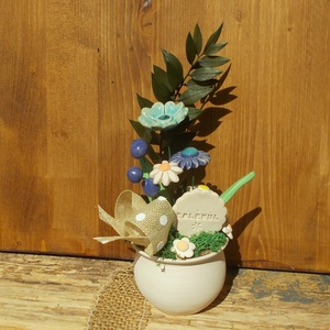 Asztaldísz , Otthon & Életmód, Virágdekoráció, Virágdíszek, Virágdísz kaspóban, Kerámia, MESKA