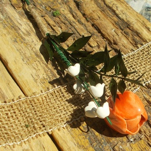 Tulipán gyöngyvirággal - Meska.hu