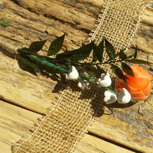 Tulipán gyöngyvirággal - otthon & életmód - dekoráció - asztal és polc dekoráció - asztaldísz - Meska.hu