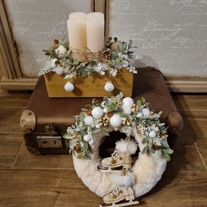 Adventi asztaldísz - karácsony - adventi díszek - adventi koszorú - Meska.hu