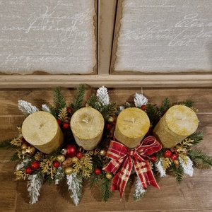 Adventi asztaldísz - karácsony - adventi díszek - adventi koszorú - Meska.hu