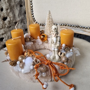Diótörős adventi koszorú - karácsony - adventi díszek - adventi asztaldísz - Meska.hu