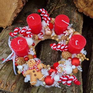 Mézis adventi koszorú - karácsony - adventi díszek - adventi koszorú - Meska.hu