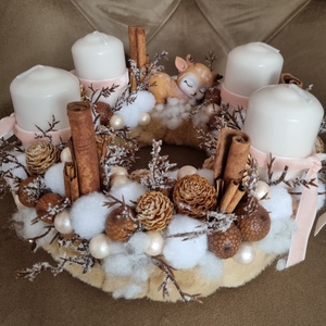 Őzikés adventi koszorú - Meska.hu