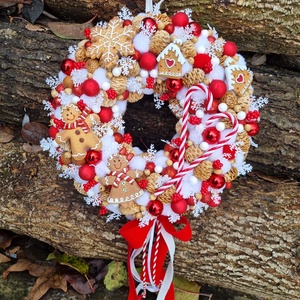 Mézis ajtódísz - karácsony - adventi díszek - adventi ajtódísz - Meska.hu