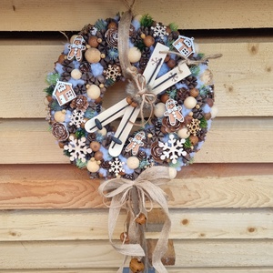 Karácsonyi ajtódísz - karácsony - karácsonyi lakásdekoráció - karácsonyi ajtódíszek - Meska.hu