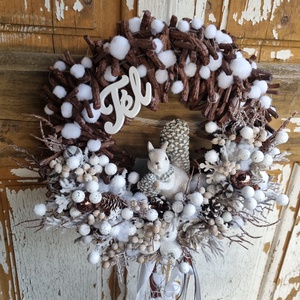 Mókusos ajtódísz - Meska.hu