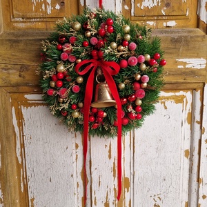 Karácsonyi ajtódísz - karácsony - karácsonyi lakásdekoráció - karácsonyi ajtódíszek - Meska.hu