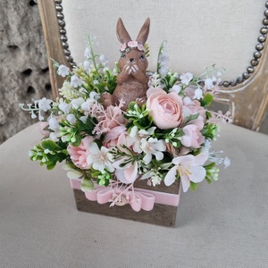 Tavaszi nyuszis szett - otthon & életmód - dekoráció - asztal és polc dekoráció - asztaldísz - Meska.hu