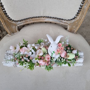 Tavaszi,nyuszis asztaldísz - otthon & életmód - virágdekoráció - virágdíszek - asztali virágdísz - Meska.hu