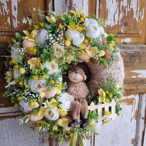 Tavaszi ajtódísz - otthon & életmód - dekoráció - ajtó- és ablak dekoráció - ajtódísz & kopogtató - Meska.hu