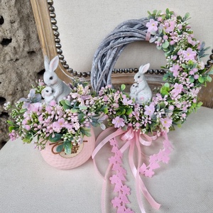 Tavaszi, húsvéti szett, Ünnepi díszek, dekorációk, Húsvéti díszek és dekorációk, Húsvéti virágos díszek, , MESKA