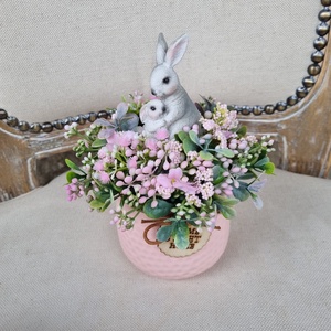 Tavaszi, húsvéti szett - ünnepi díszek, dekorációk - húsvéti díszek és dekorációk - húsvéti virágos díszek - Meska.hu