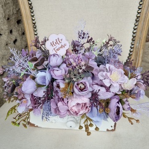 Virágos asztaldísz, Otthon & Életmód, Dekoráció, Asztal és polc dekoráció, Asztaldísz, Virágkötés, MESKA