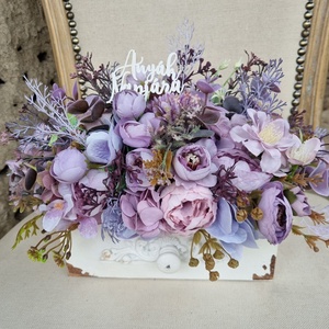 Virágos asztaldísz - otthon & életmód - dekoráció - asztal és polc dekoráció - asztaldísz - Meska.hu