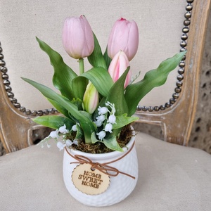 Tulipános asztaldísz - otthon & életmód - dekoráció - asztal és polc dekoráció - asztaldísz - Meska.hu