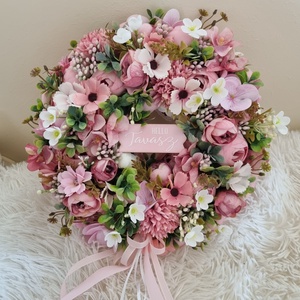 Tavaszi ajtódísz, Otthon & Életmód, Dekoráció, Ajtó- és ablak dekoráció, Ajtódísz & Kopogtató, Virágkötés, MESKA