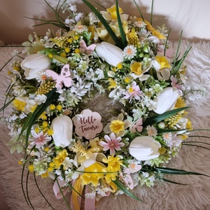 Tavaszi ajtódísz - otthon & életmód - dekoráció - ajtó- és ablak dekoráció - ajtódísz & kopogtató - Meska.hu