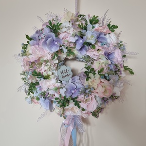 Tavaszi ajtódísz, Otthon & Életmód, Dekoráció, Ajtó- és ablak dekoráció, Ajtódísz & Kopogtató, Virágkötés, MESKA