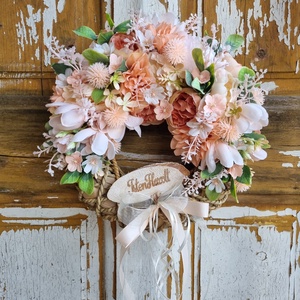 Virágos ajtódísz - otthon & életmód - dekoráció - ajtó- és ablak dekoráció - ajtódísz & kopogtató - Meska.hu