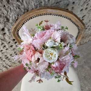 Rózsaszín menyasszonyi csokor - esküvő - menyasszonyi- és dobócsokor - Meska.hu