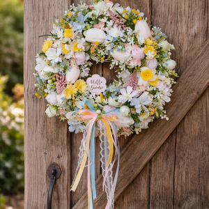 Tavaszi ajtódísz, Otthon & Életmód, Dekoráció, Ajtó- és ablak dekoráció, Ajtódísz & Kopogtató, Virágkötés, MESKA