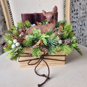 Szarvasos adventi - karácsony - adventi díszek - adventi asztaldísz - Meska.hu