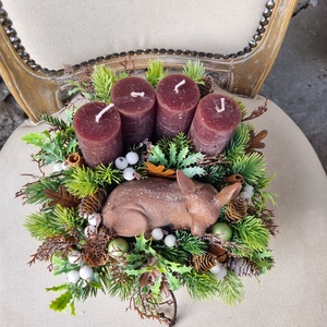 Szarvasos adventi - karácsony - adventi díszek - adventi asztaldísz - Meska.hu