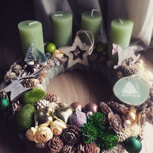 Zöld Adventi Koszorú - Meska.hu