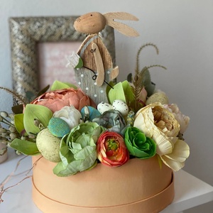 Húsvéti box- narancs hangulatban - otthon & életmód - dekoráció - asztal és polc dekoráció - asztaldísz - Meska.hu