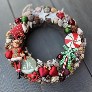 Hagyományos karácsonyi koszorú - karácsony - adventi díszek - adventi koszorú - Meska.hu