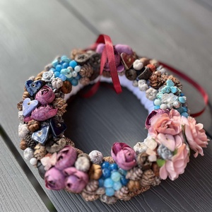 Koszorú, az őszben., Otthon & Életmód, Dekoráció, Virágdísz és tartó, Koszorú, Virágkötés, MESKA