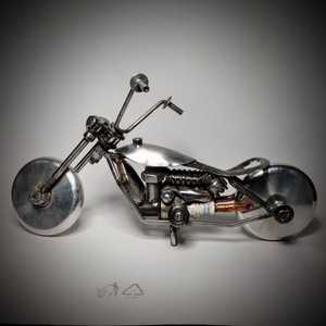 chopper motor scrapmetal stílusban, Művészet, Makett, modell, Fémmegmunkálás, MESKA