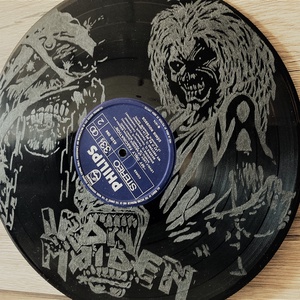 Iron Maiden bakelit kép, DIY (Csináld magad), Egységcsomag, Fotó, grafika, rajz, illusztráció, Gravírozás, pirográfia, MESKA