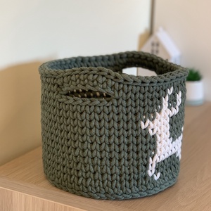 Szarvasmintás kosár - baba - mama - babaszoba-dekoráció - babaszoba dekoráció - Meska.hu